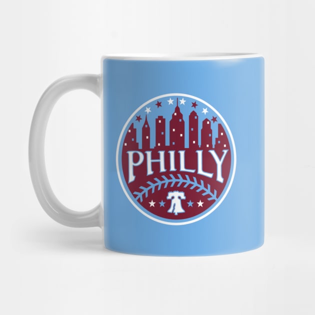 Philly Red White and Philadelphia Blue Baseball Fan Phils Fan Favorite by TeeCreations